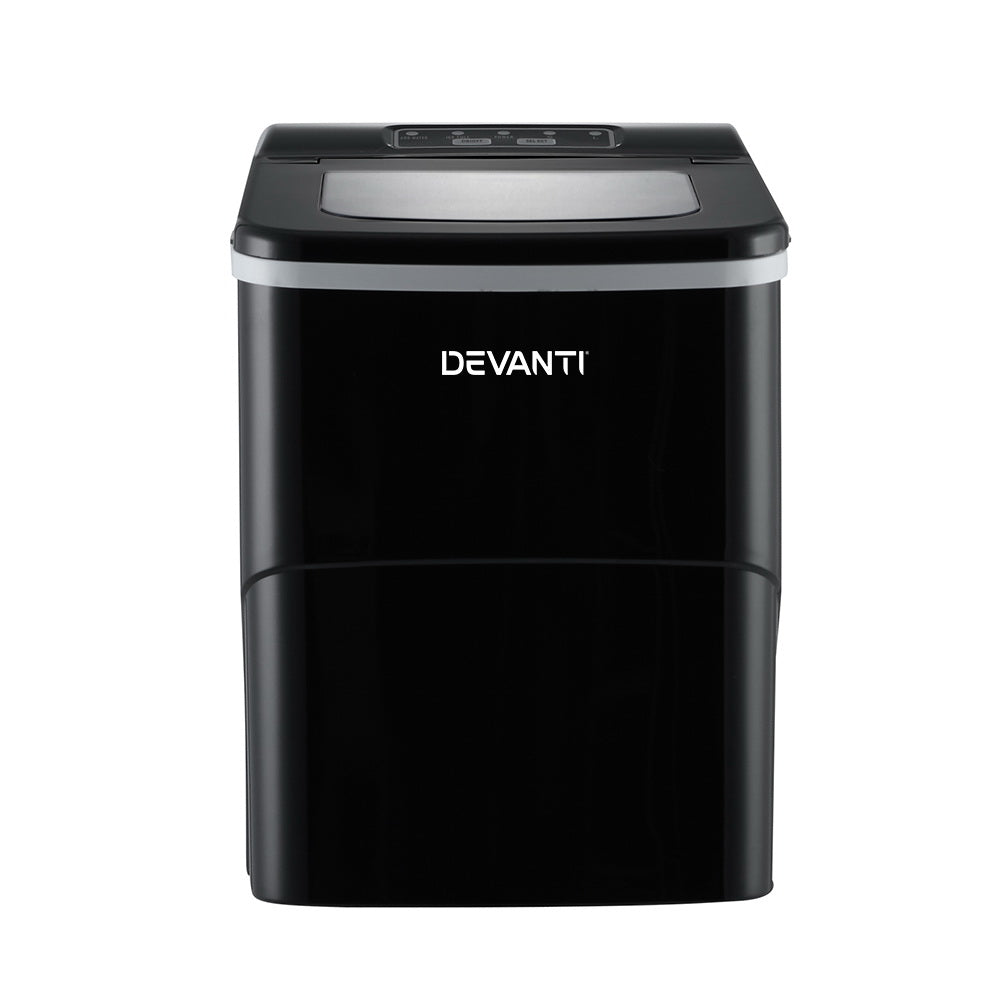 DEVANTi Portable Ice Cube Maker Machine 2L Home Bar Benchtop Easy Quick Black-2