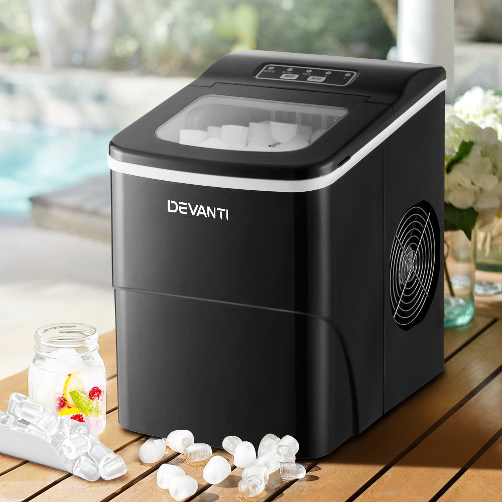 DEVANTi Portable Ice Cube Maker Machine 2L Home Bar Benchtop Easy Quick Black-7