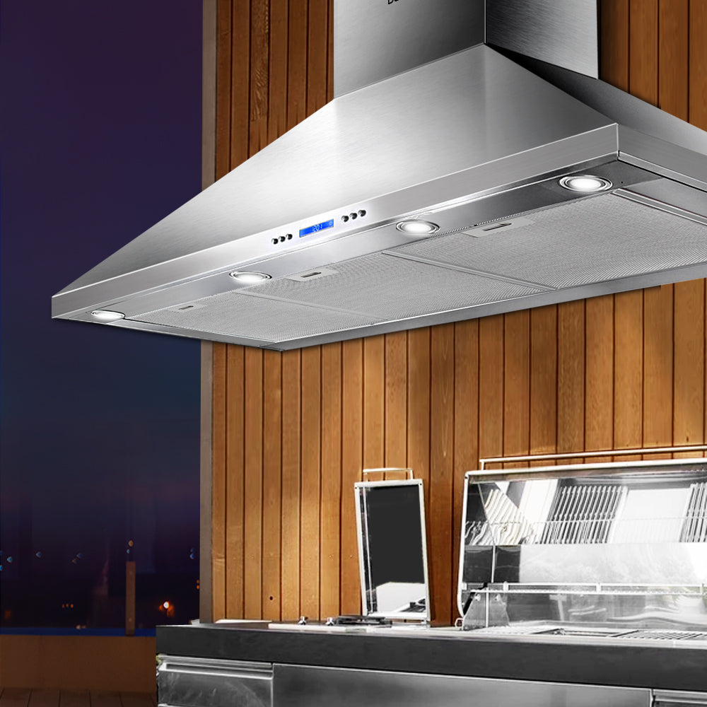 Devanti 1200mm Commercial BBQ Rangehood - Silver-6