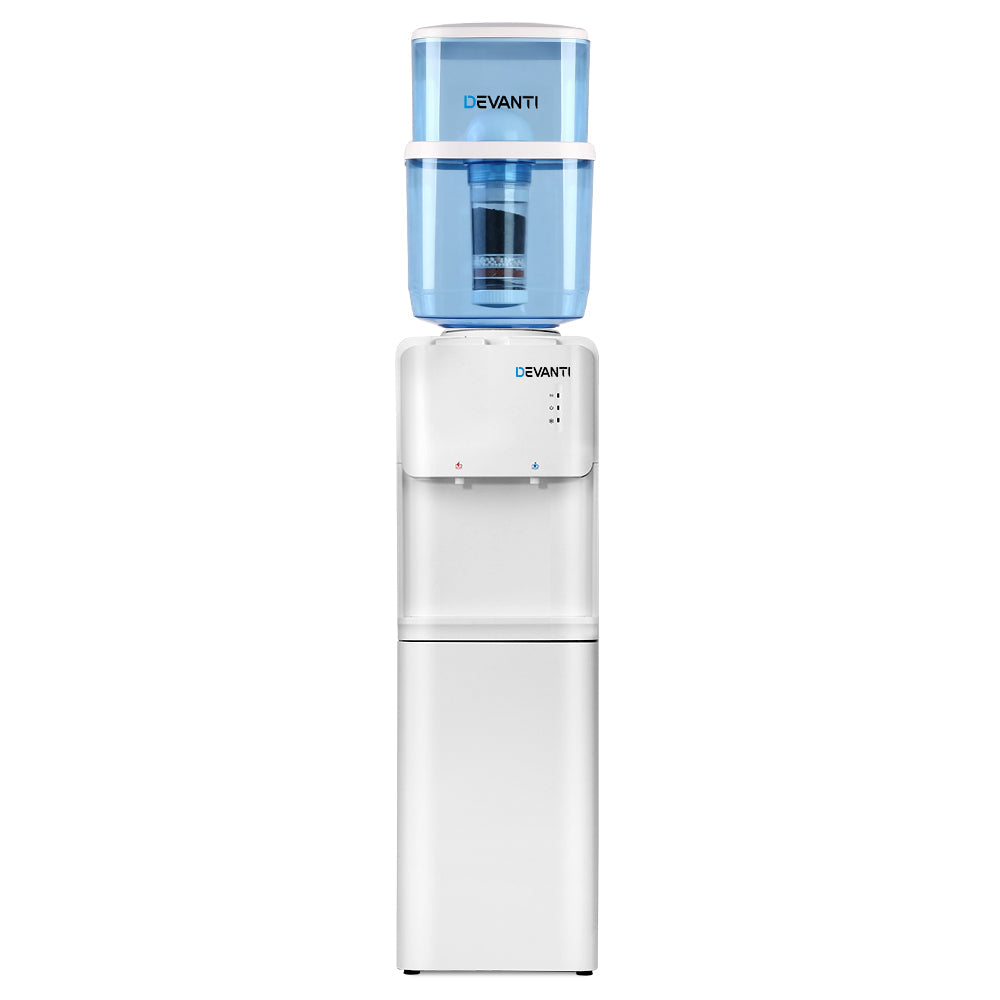 Devanti 22L Water Cooler Dispenser Top Loading Hot Cold Taps Filter Purifier Bottle-0