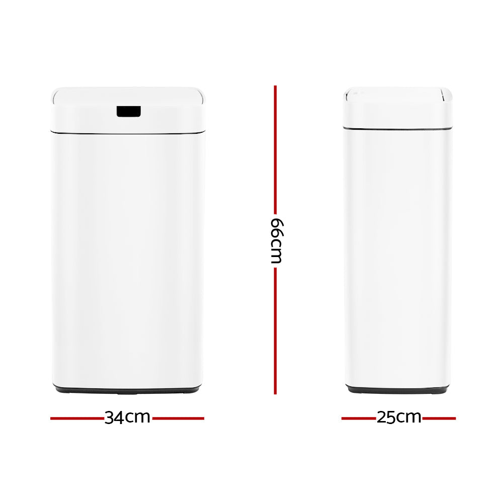 Devanti 45L Sensor Bin White-1