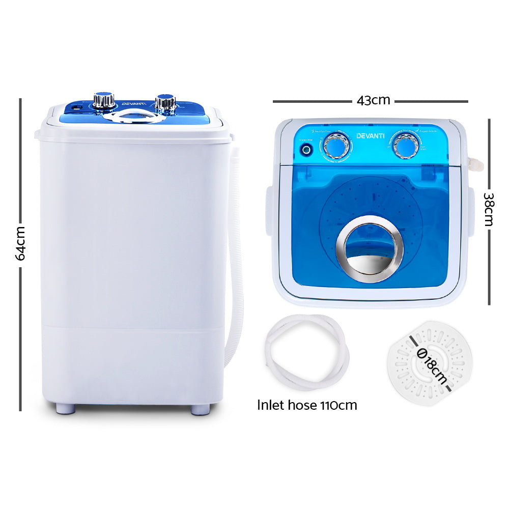 Devanti 4.6KG Mini Portable Washing Machine-1