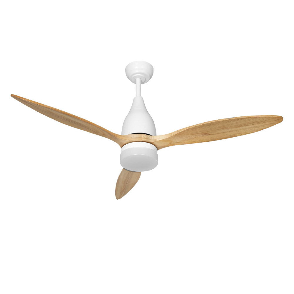 Devanti 52'' Ceiling Fan LED Light Remote Control Wooden Blades Timer 1300mm-0