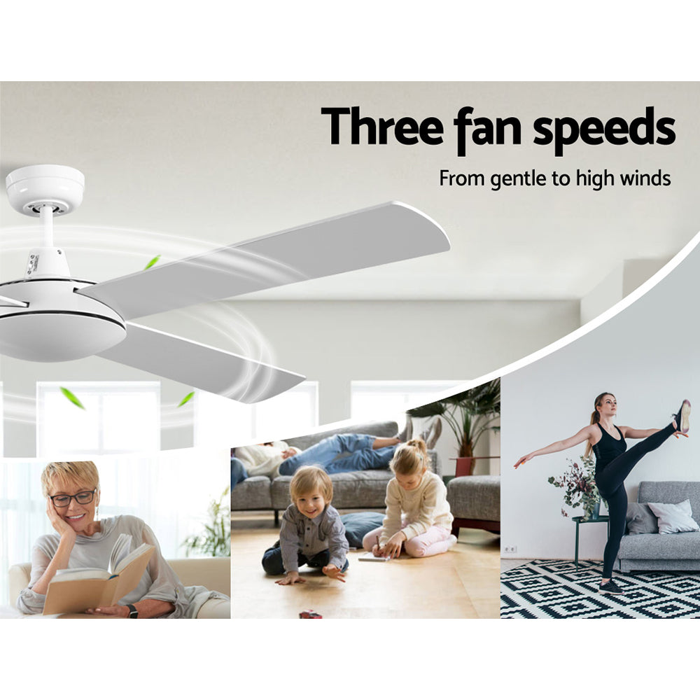 Devanti 52'' Ceiling Fan w/Remote - White-2