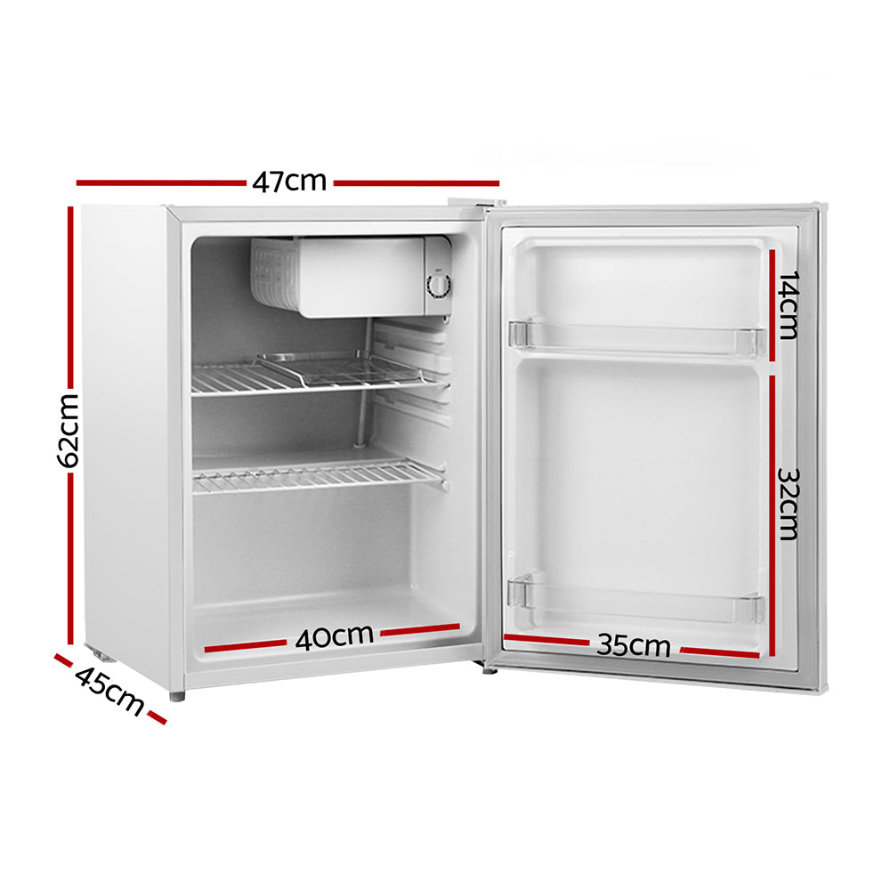 Devanti 70L Portable Mini Bar Fridge - White-1