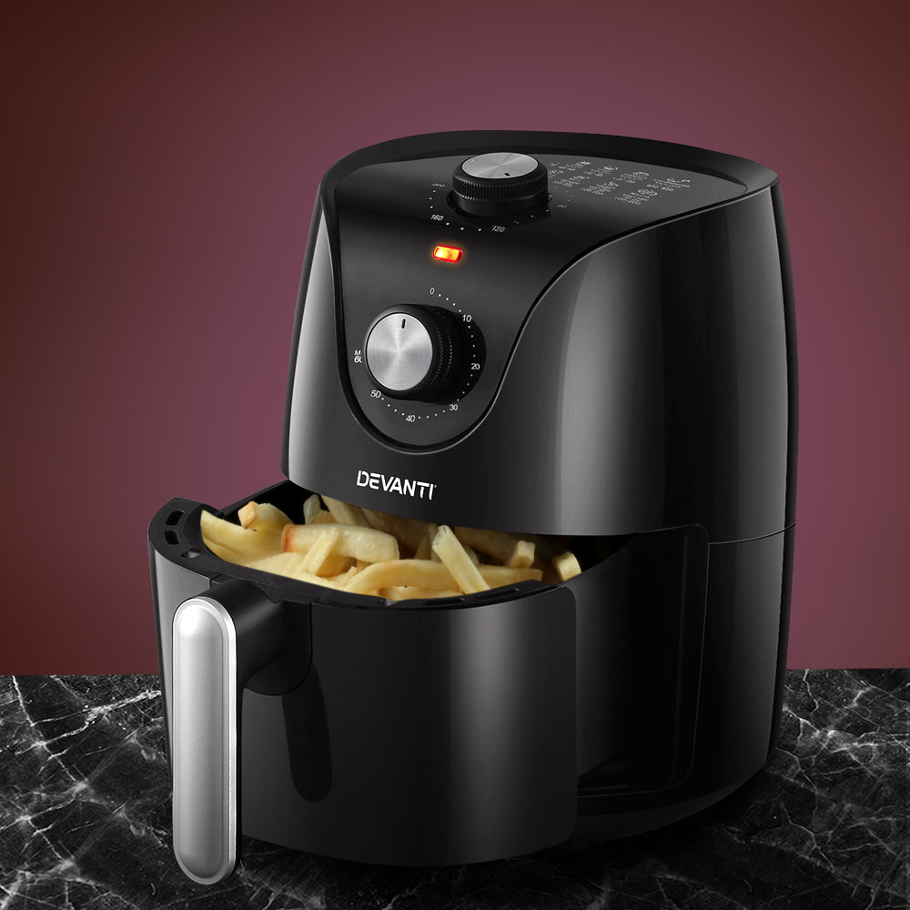 Devanti Air Fryer 2.5L Electric Fryers Airfryer Healthy Cooker Oil Free Kitchen-7