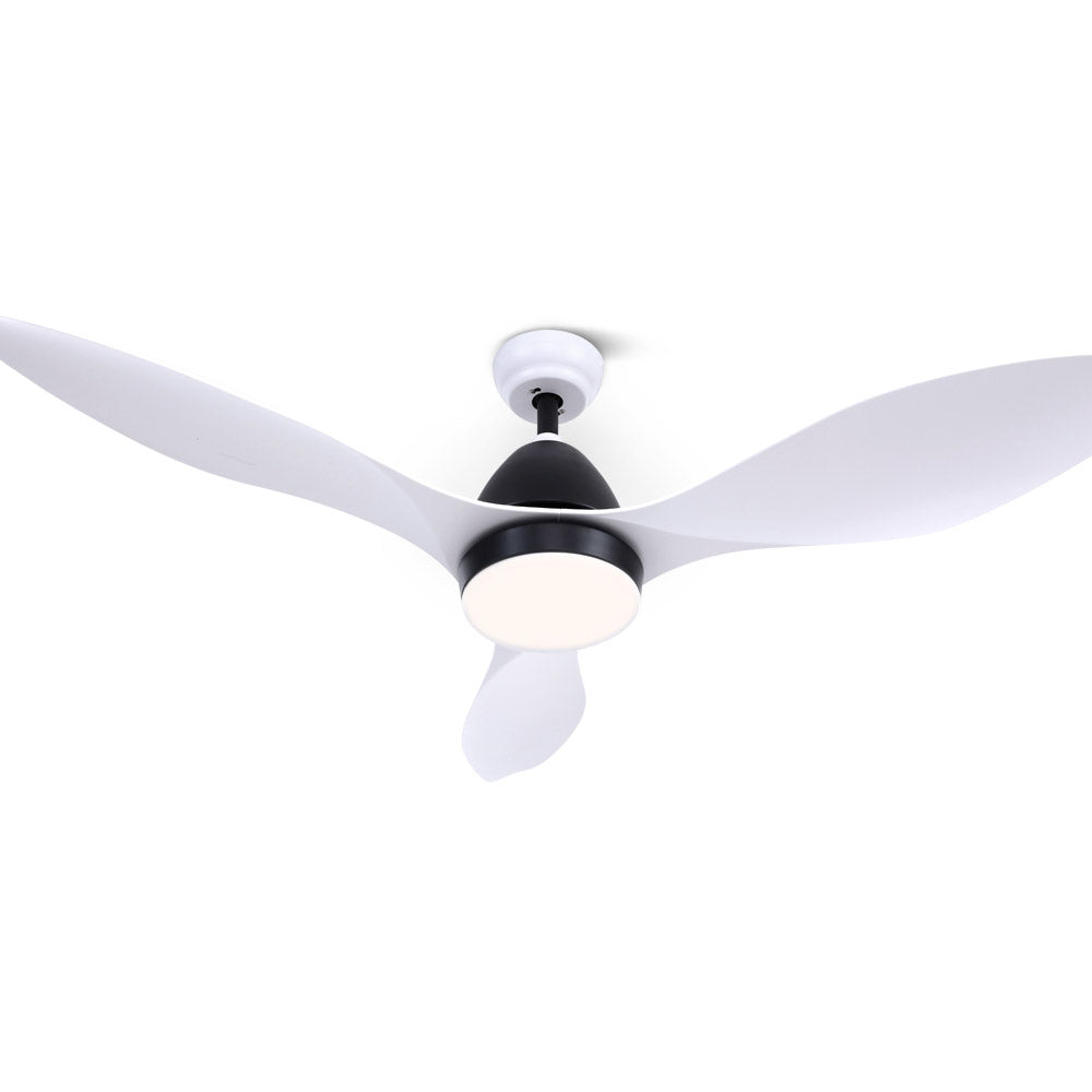 Devanti Ceiling Fan Light Remote Control Ceiling Fans White 48'' 3 Blades-0