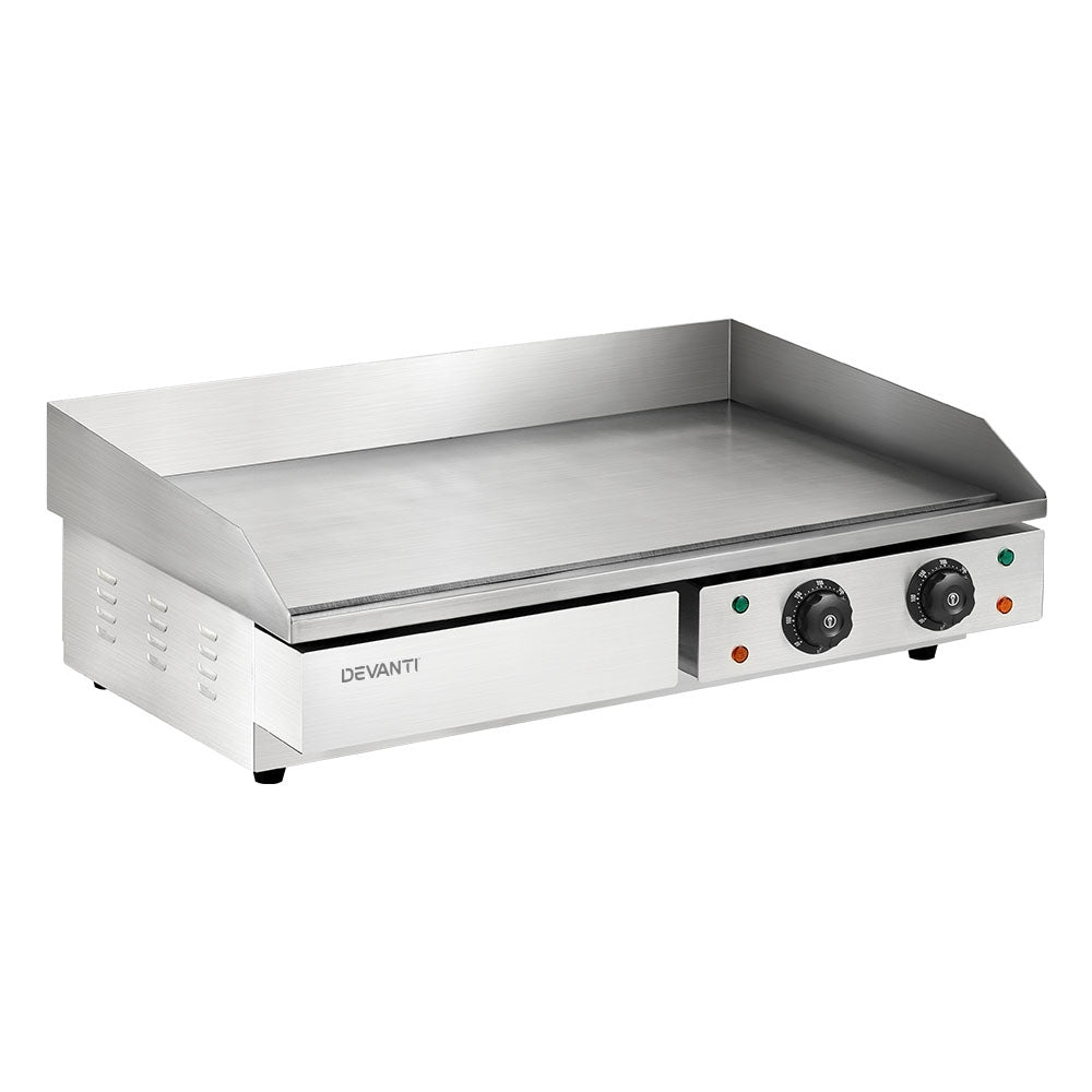 Devanti Commercial Electric Griddle BBQ Grill Hot Plate Stainless Steel 4400W-3