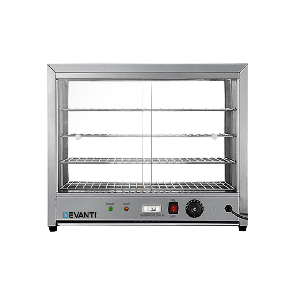 Devanti Commercial Food Warmer Electric Pie Hot Display Showcase Cabinet 4 Tier-2