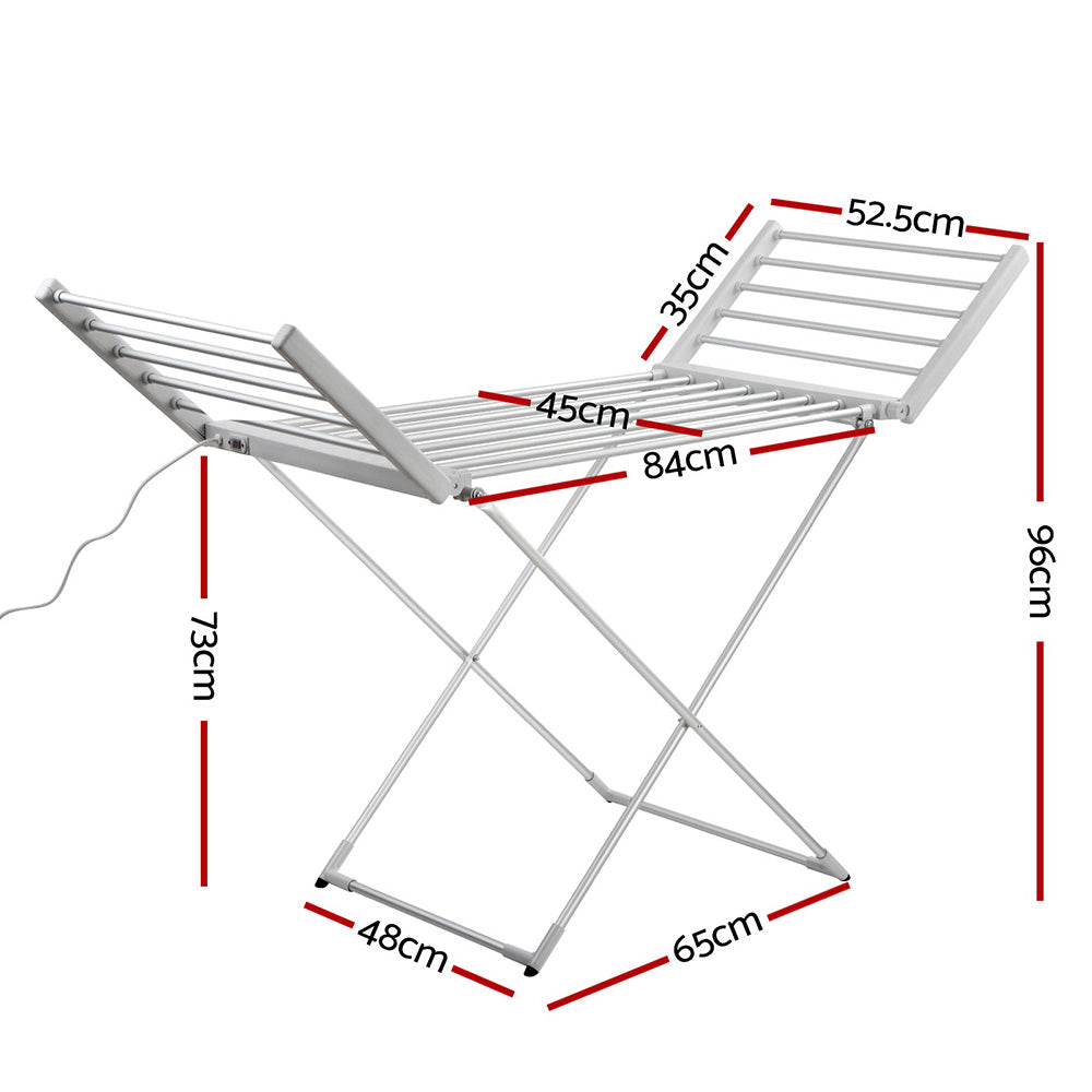 Devanti Electric Heated Towel Rail Clothes Rack Warmer Dryer Freestanding-1