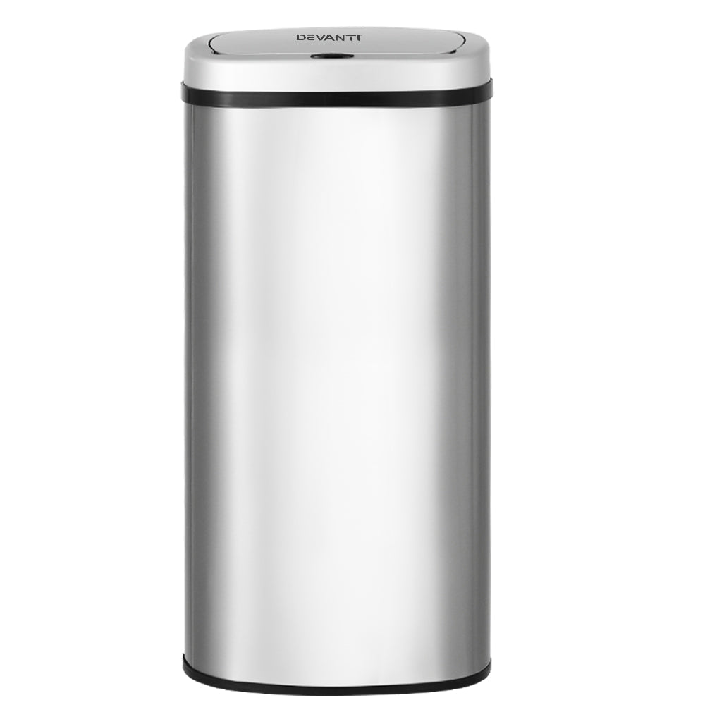 Devanti Sensor Bin 60L Motion Rubbish Stainless Trash Can Automatic Touch Free-0