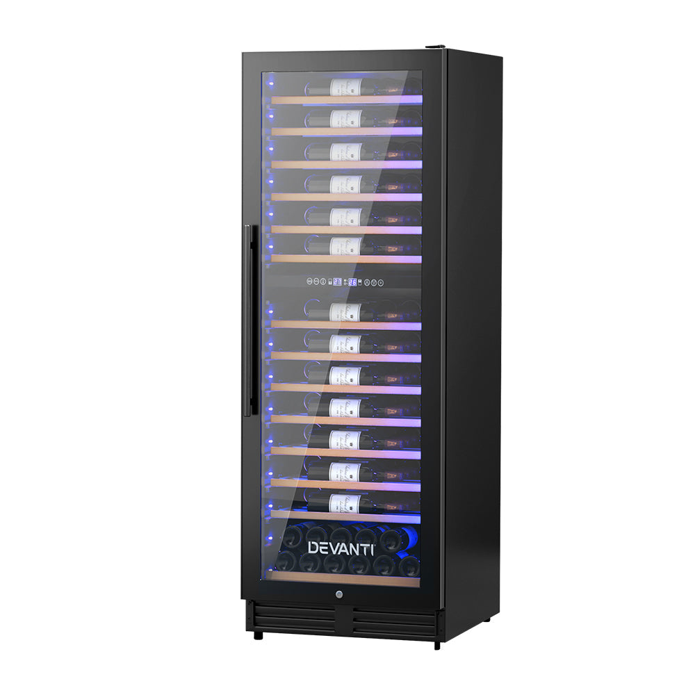 Devanti Wine Cooler Fridge Compressor Cellar Chiller Commercial Home 128 Bottles-0