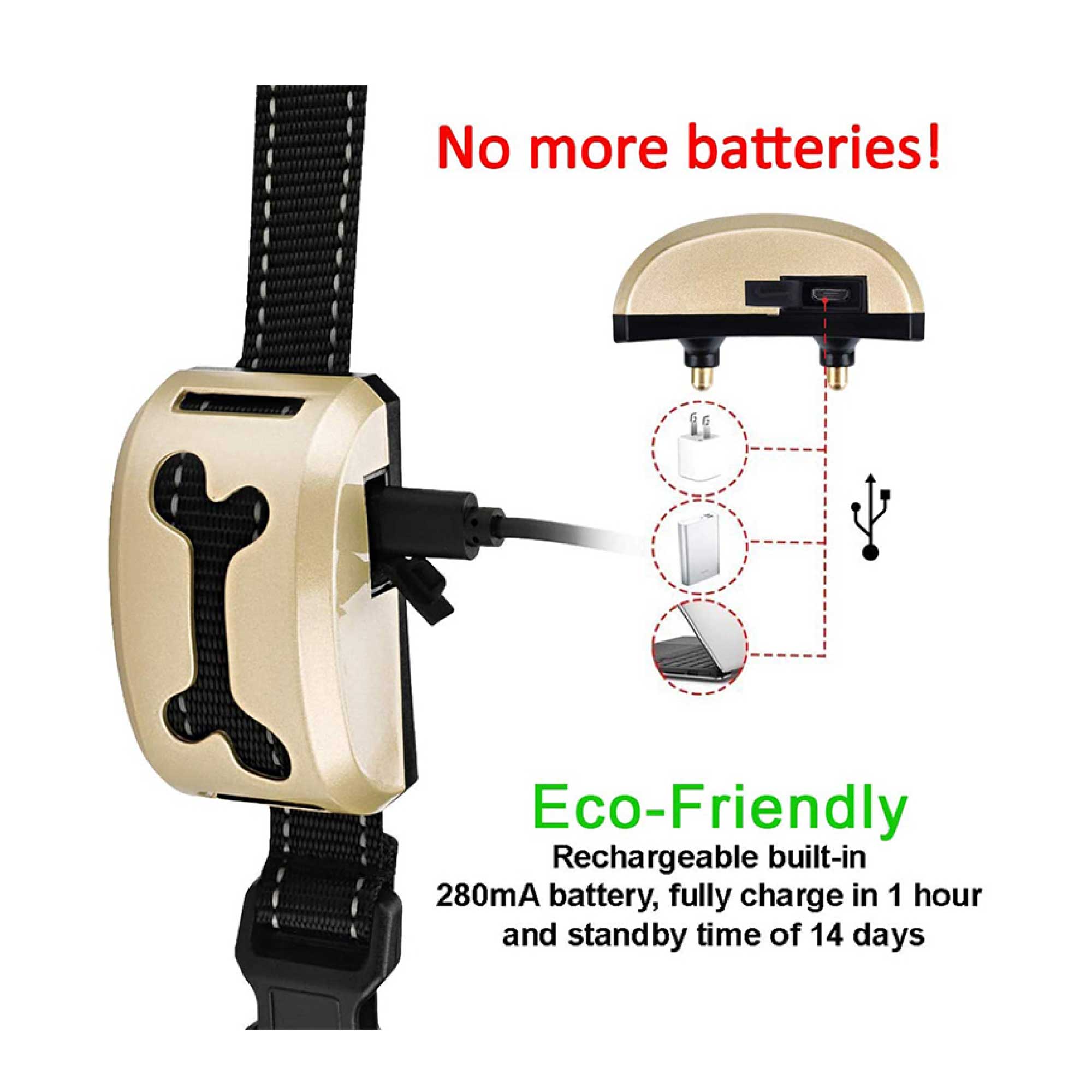 Dog Bark Collar - Sound and Vibration Automatic USB Rechargeable Training Device-7