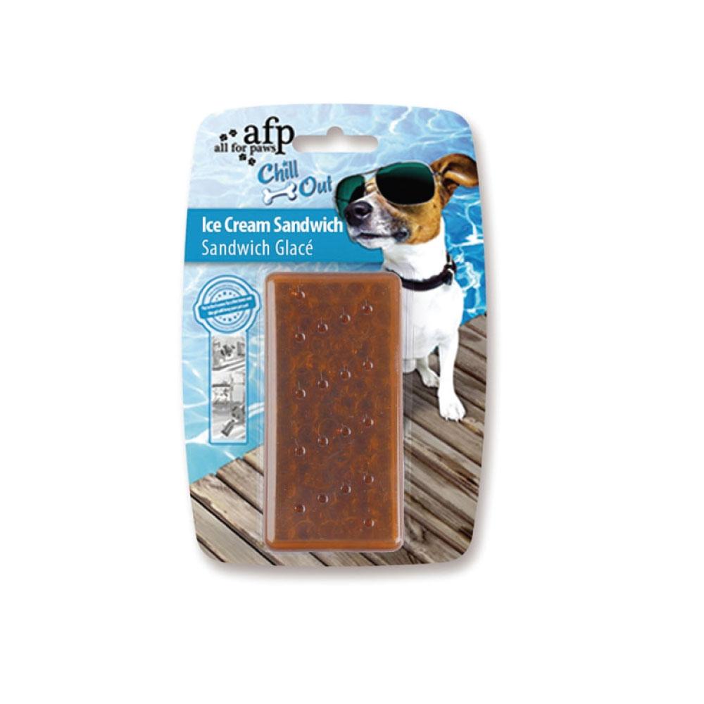 Dog Gel Freezable Chew - Ice Cream Sandwich Cooling Biting Toy AFP-0