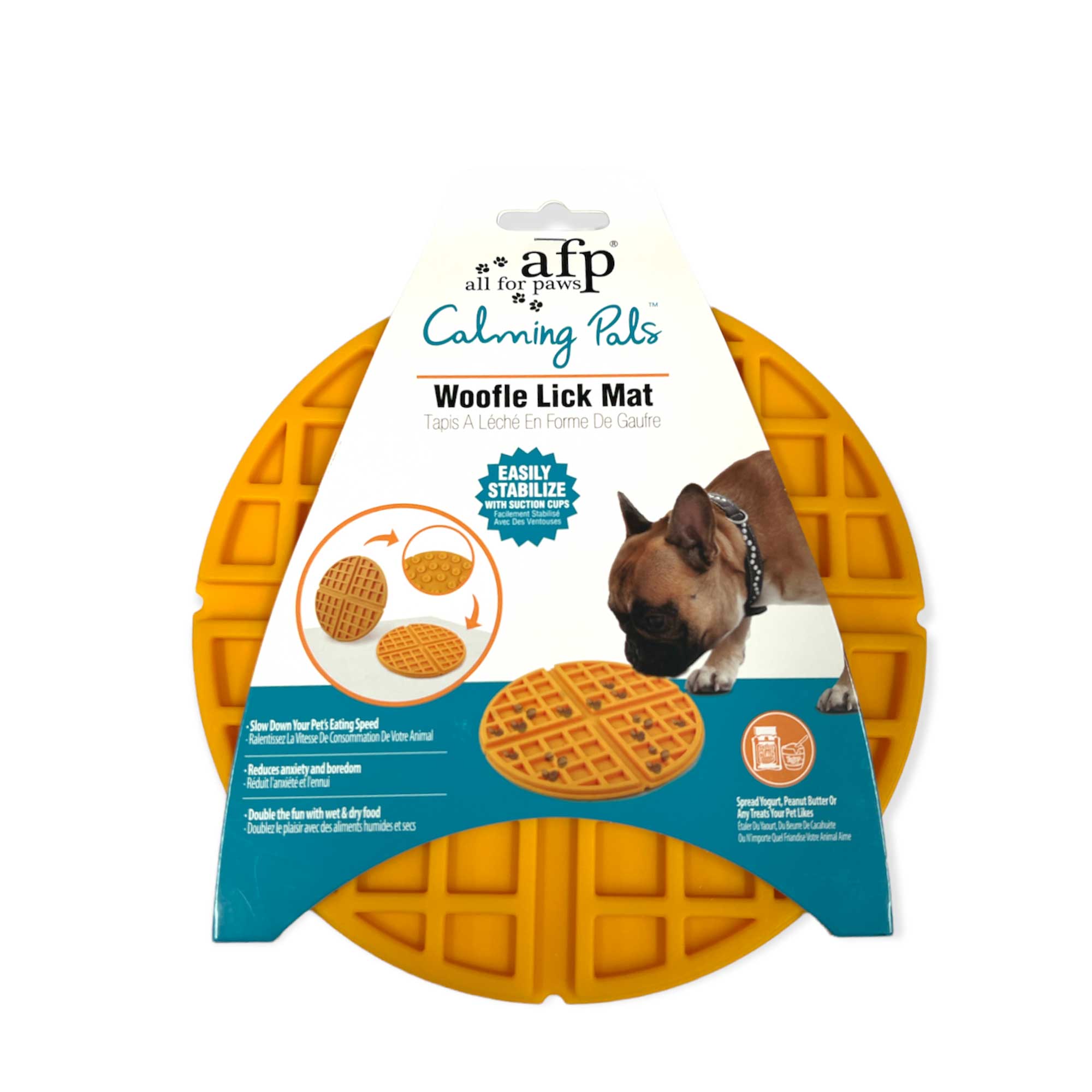 Dog Woofle Lick Mat - Food and Treat Sticky Slow Feeder Pad - Calming Toy-1