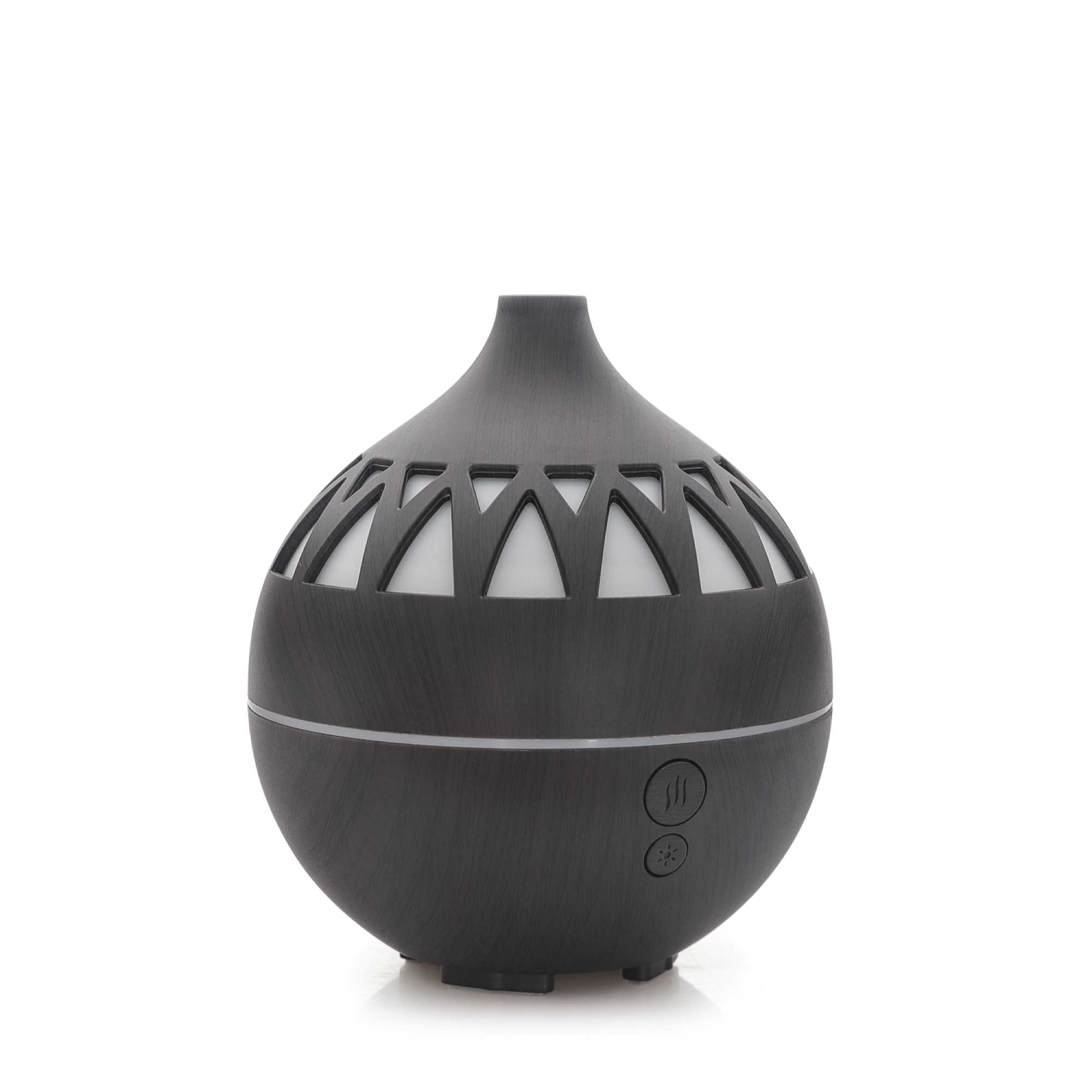 Essential Oil Aroma Diffuser - 180ml USB LED Dark Wood Mist Humidifier-0