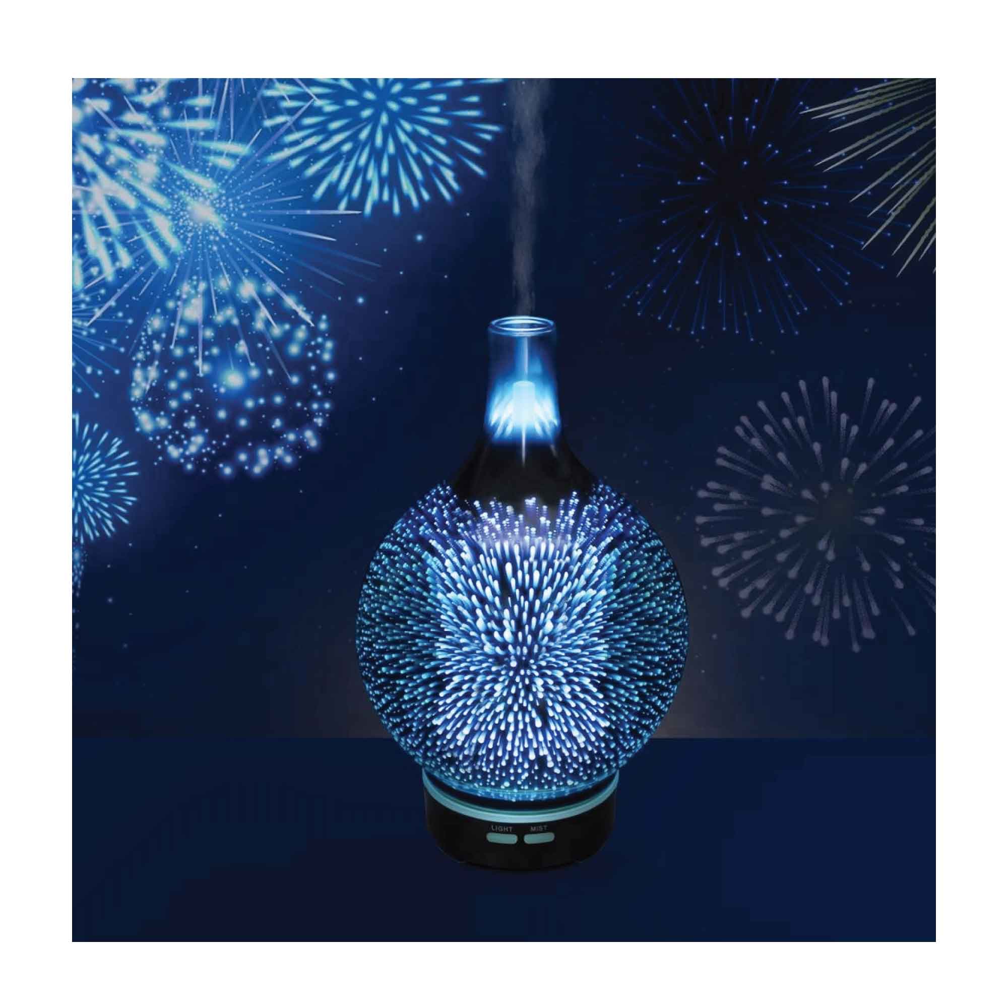 Essential Oil Aroma Diffuser - Mirror 3D Fireworks Aromatherpay Mist Humidifier-2