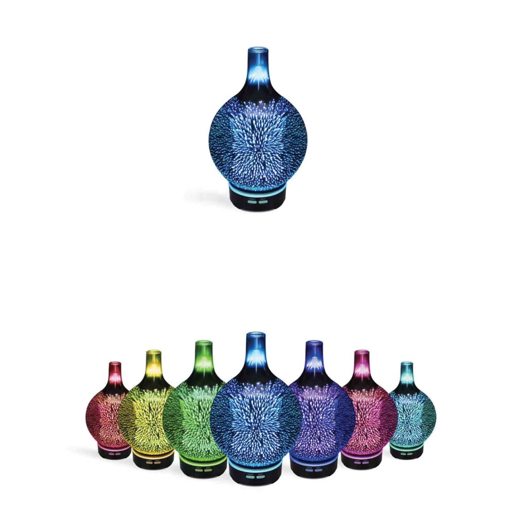 Essential Oil Aroma Diffuser - Mirror 3D Fireworks Aromatherpay Mist Humidifier-3