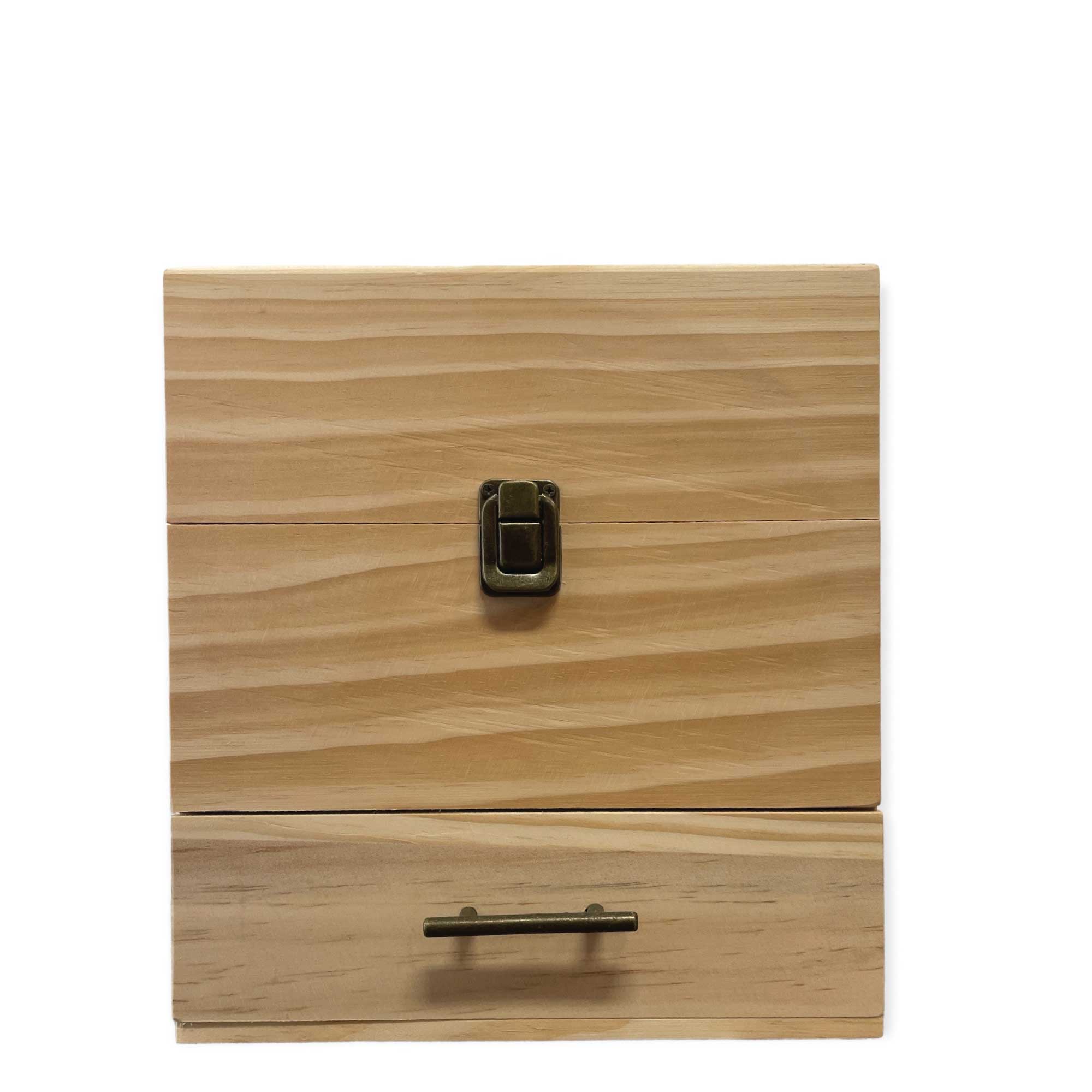 Essential Oils Wood Storage Box - Wooden Oil Bottle Slots-13