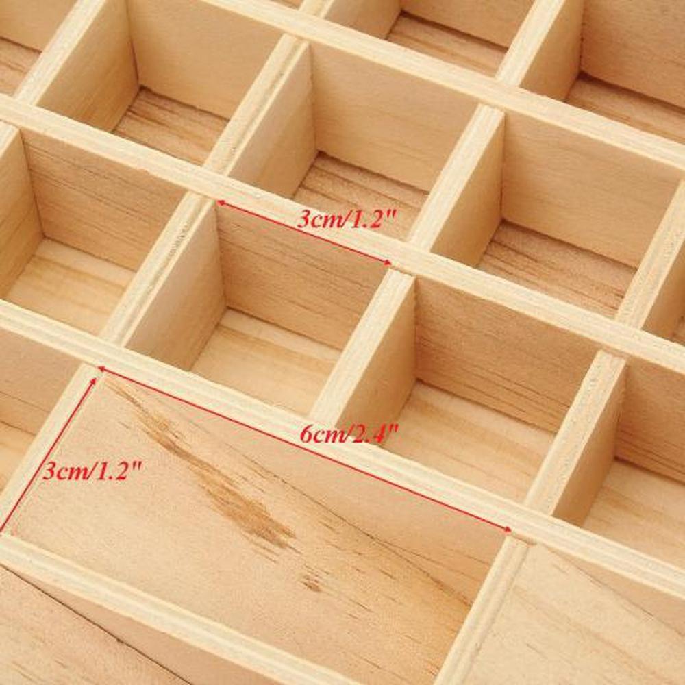 Essential Oils Wood Storage Box - Wooden Oil Bottle Slots-8