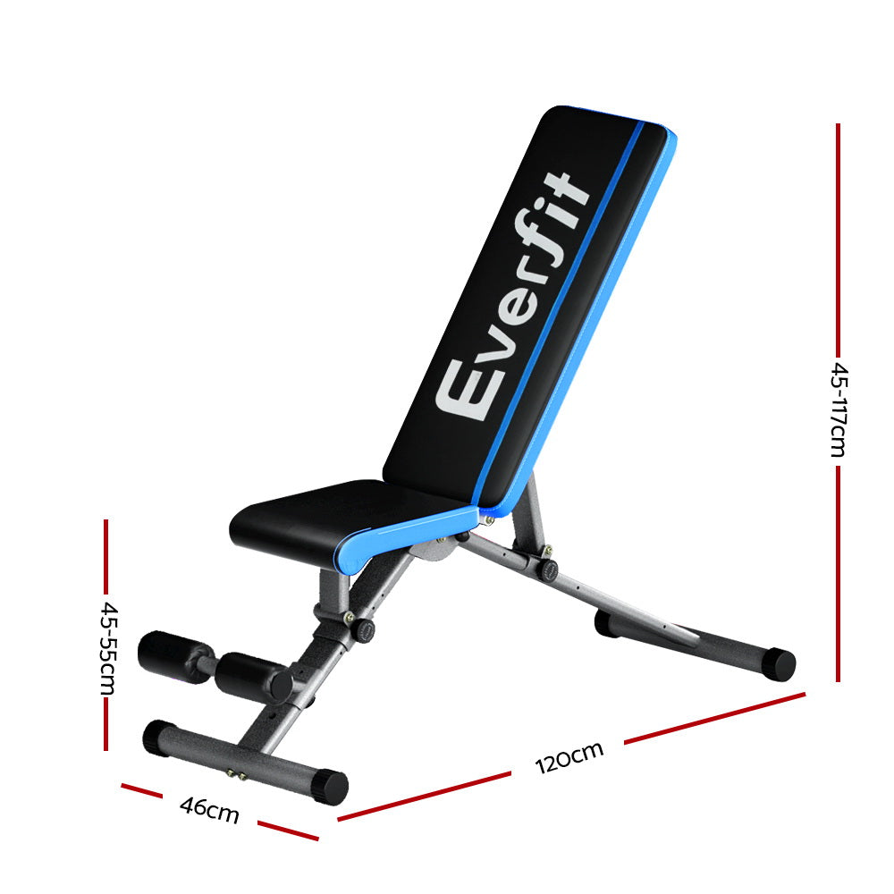 Everfit 330KG Weight Bench 10 Levels Adjustable FID Bench Home Gym Bench Press-1