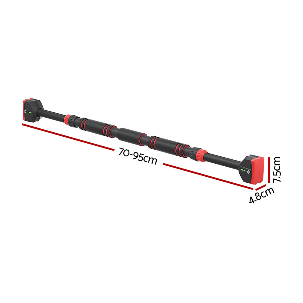 Everfit Adjustable Doorway Pull-Up Bar 70CM-95CM Chin-Up Bar with Level Meter-1