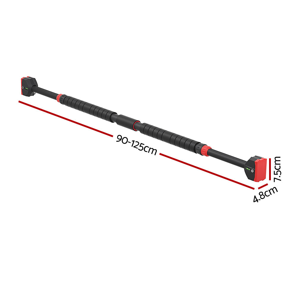 Everfit Adjustable Doorway Pull Up Bar 90CM-125CM Chin Up Bar Level Meter 300KG-1