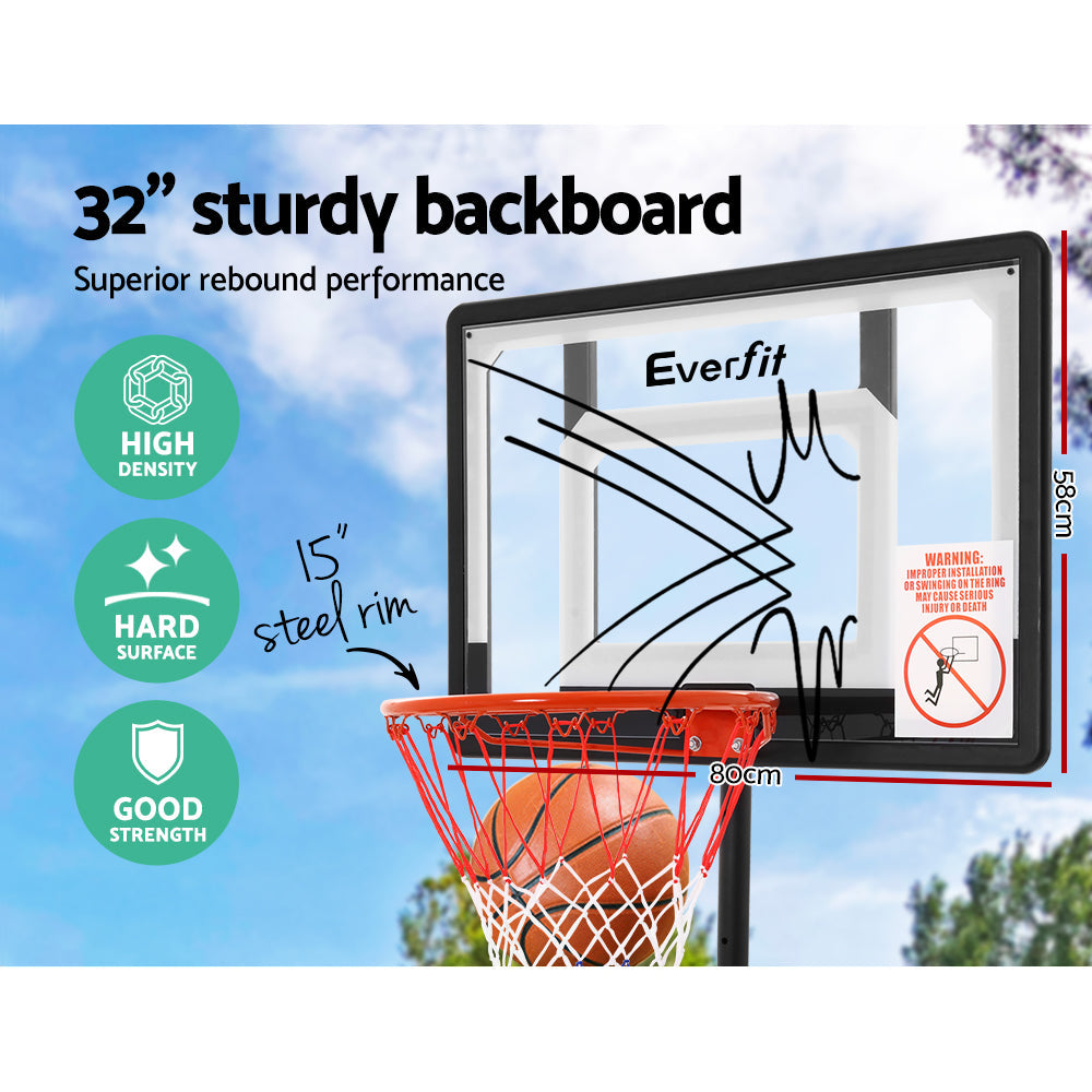 Everfit Adjustable Portable Basketball Stand Hoop System Rim-3
