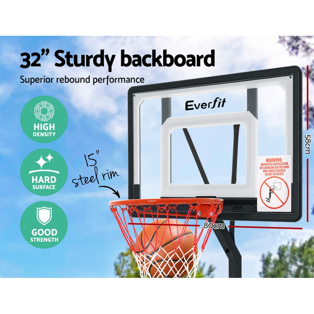 Everfit Adjustable Portable Basketball Stand Hoop System Rim-3