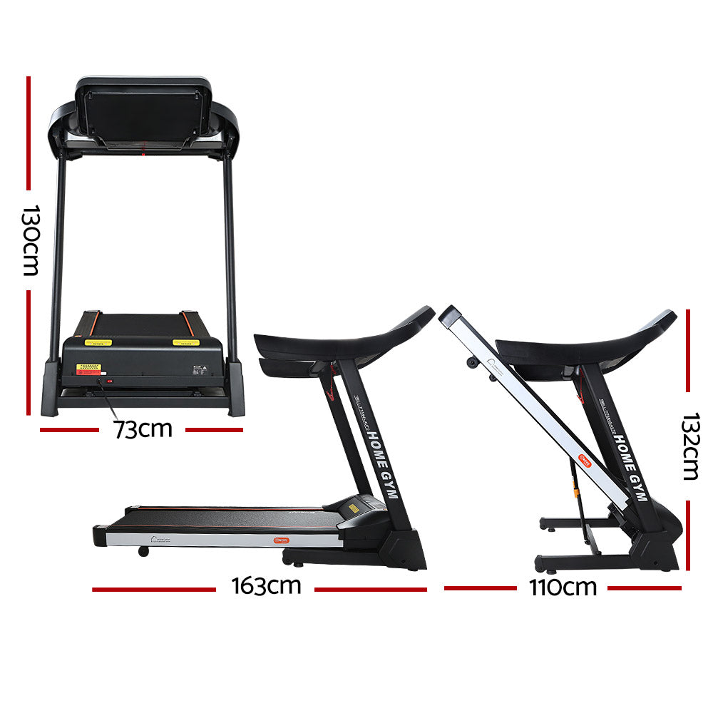 Everfit Electric Treadmill 45cm Incline Running Home Gym Fitness Machine Black-1