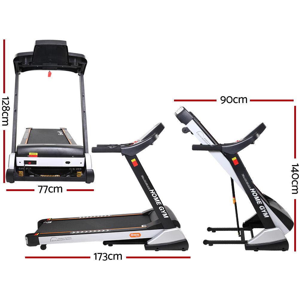 Everfit Electric Treadmill 48cm Incline Running Home Gym Fitness Machine Black-1