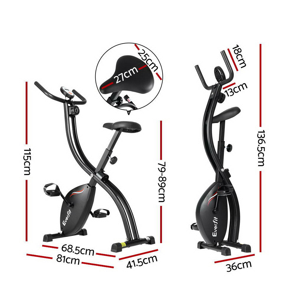 Everfit Exercise Bike X-Bike Folding Magnetic Bicycle Cycling Flywheel Fitness Machine-1