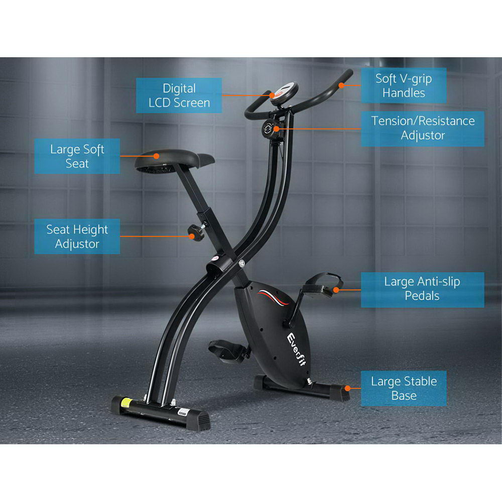 Everfit Exercise Bike X-Bike Folding Magnetic Bicycle Cycling Flywheel Fitness Machine-2