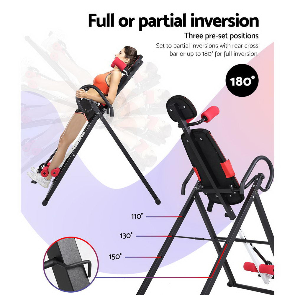 Everfit Inversion Table Gravity Stretcher Inverter Foldable Home Fitness Gym-4