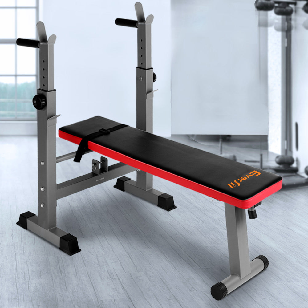 Everfit Multi-Station Weight Bench Press Weights Equipment Fitness Home Gym Red-6