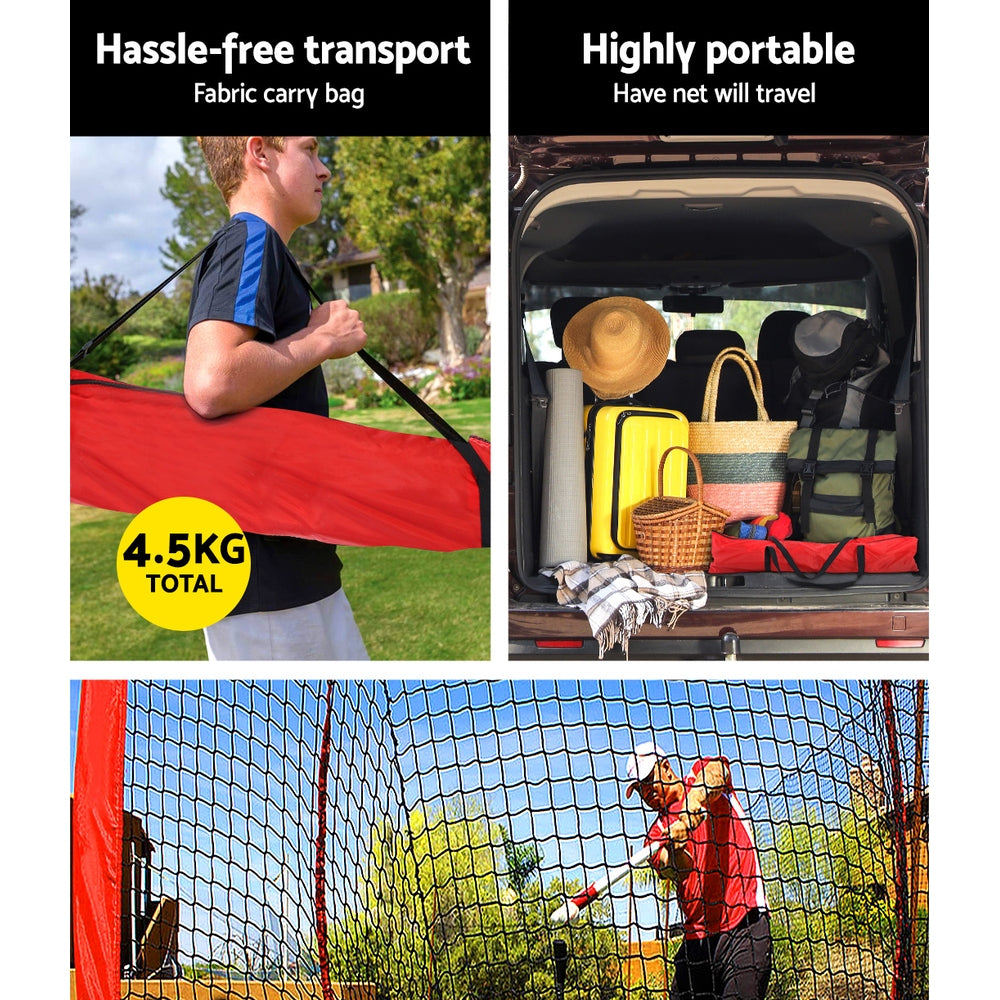 Everfit Portable Baseball Training Net Stand Softball Practice Sports Tennis-4