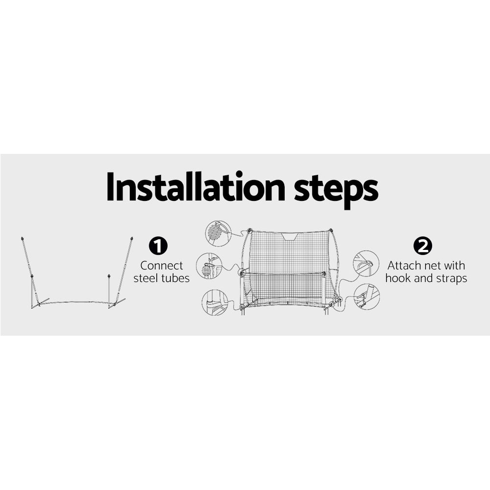 Everfit Portable Soccer Rebounder Net Volley Training Football Goal Pass Trainer-5