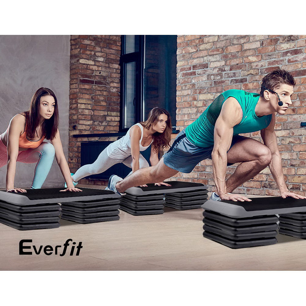 Everfit Set of 4 Aerobic Step Risers Exercise Stepper Workout Gym Fitness Bench Platform-5