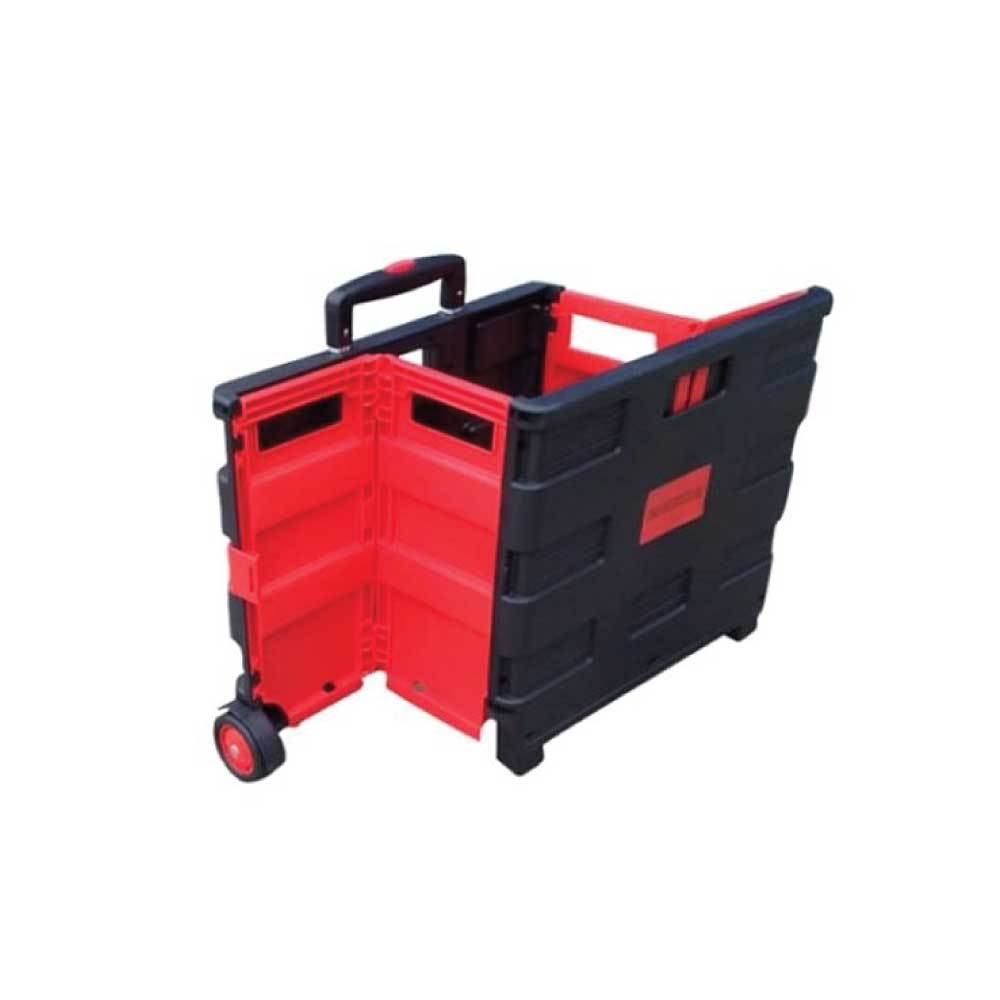 Foldable Shopping Cart - Portable Collapsible Wheeled Folding Trolley Crate-3