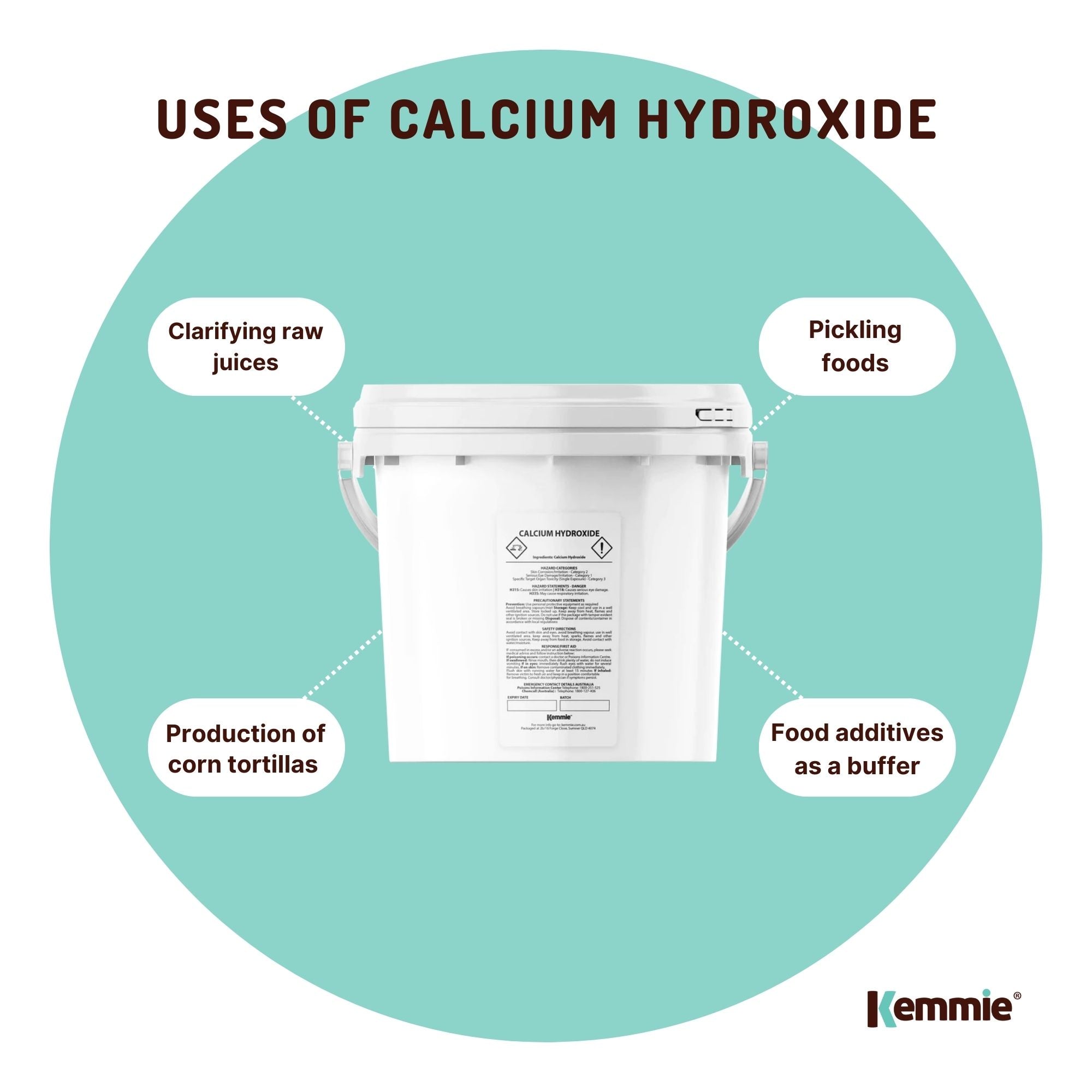 Food Grade Calcium Hydroxide Powder Tubs - FCC Hydrated Slaked Pickling Bulk-9