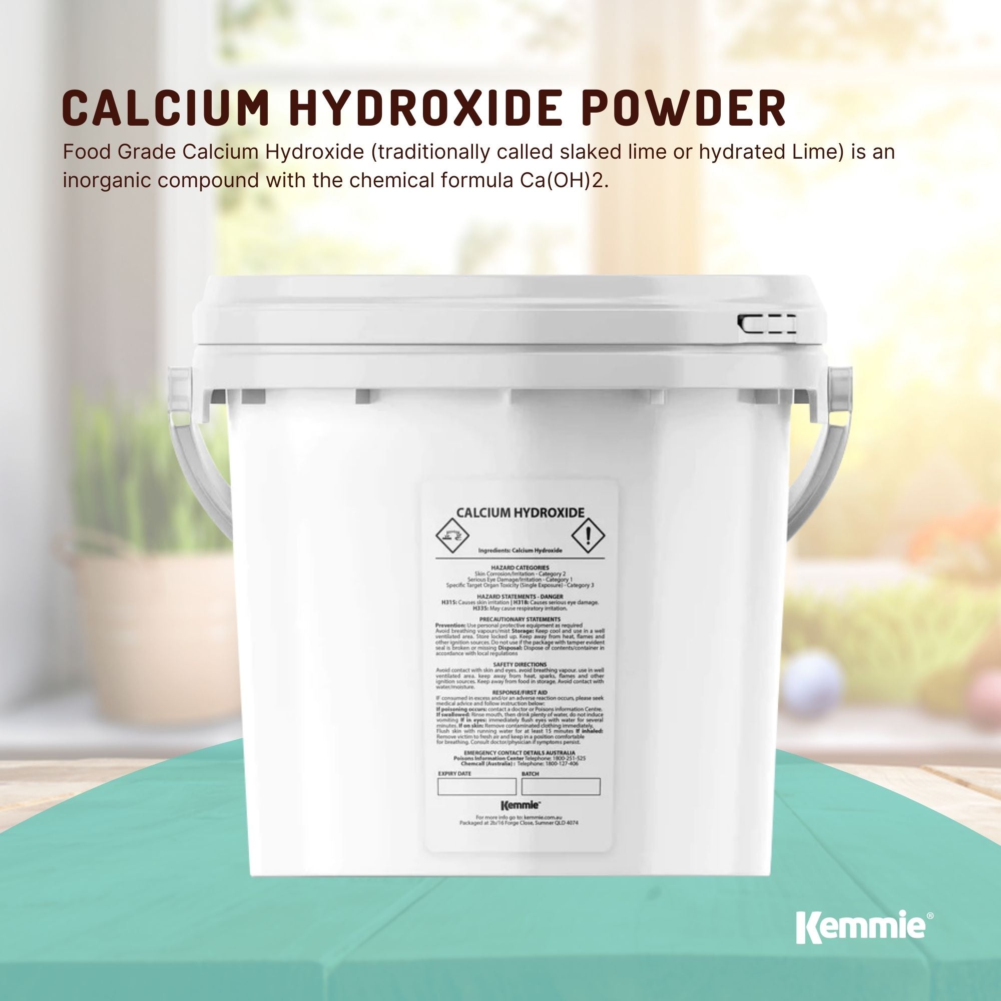 Food Grade Calcium Hydroxide Powder Tubs - FCC Hydrated Slaked Pickling Bulk-4