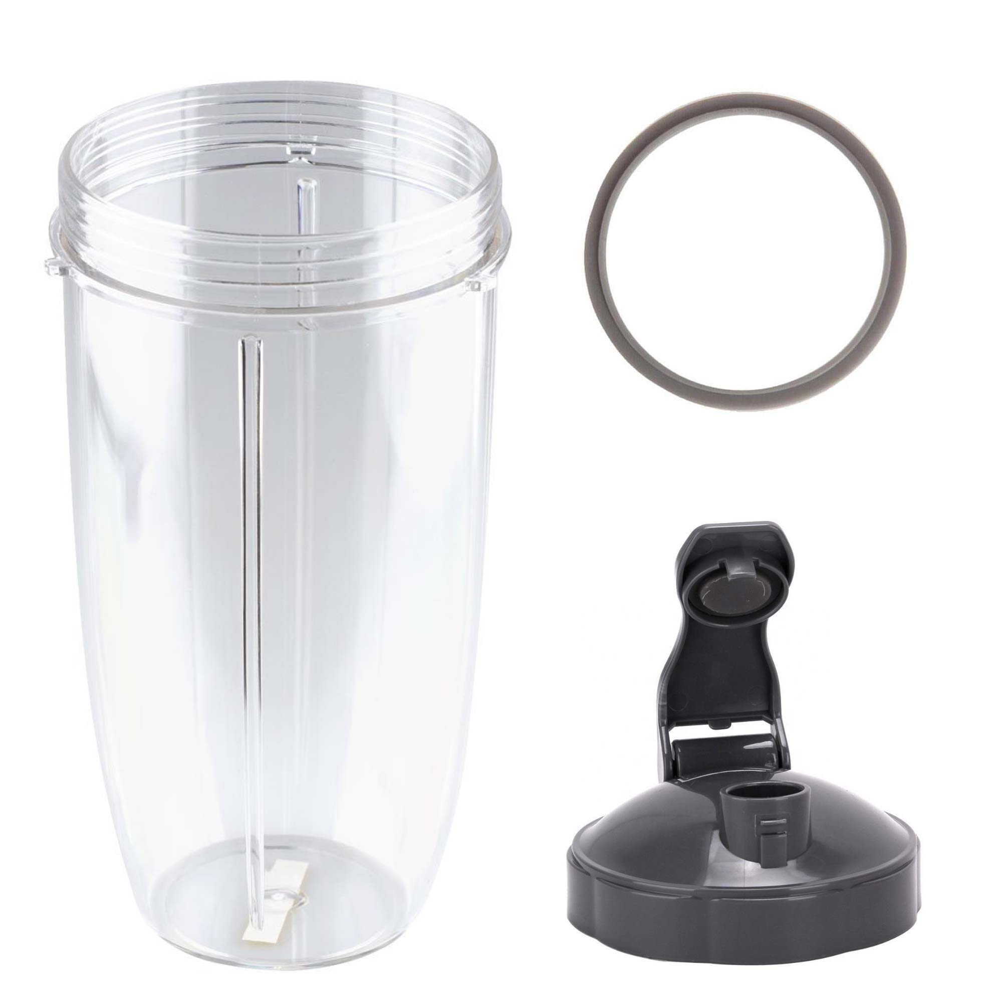 For Nutribullet Colossal Large Cup + Fliptop Lid + Grey Seal - 900 600 Models-0