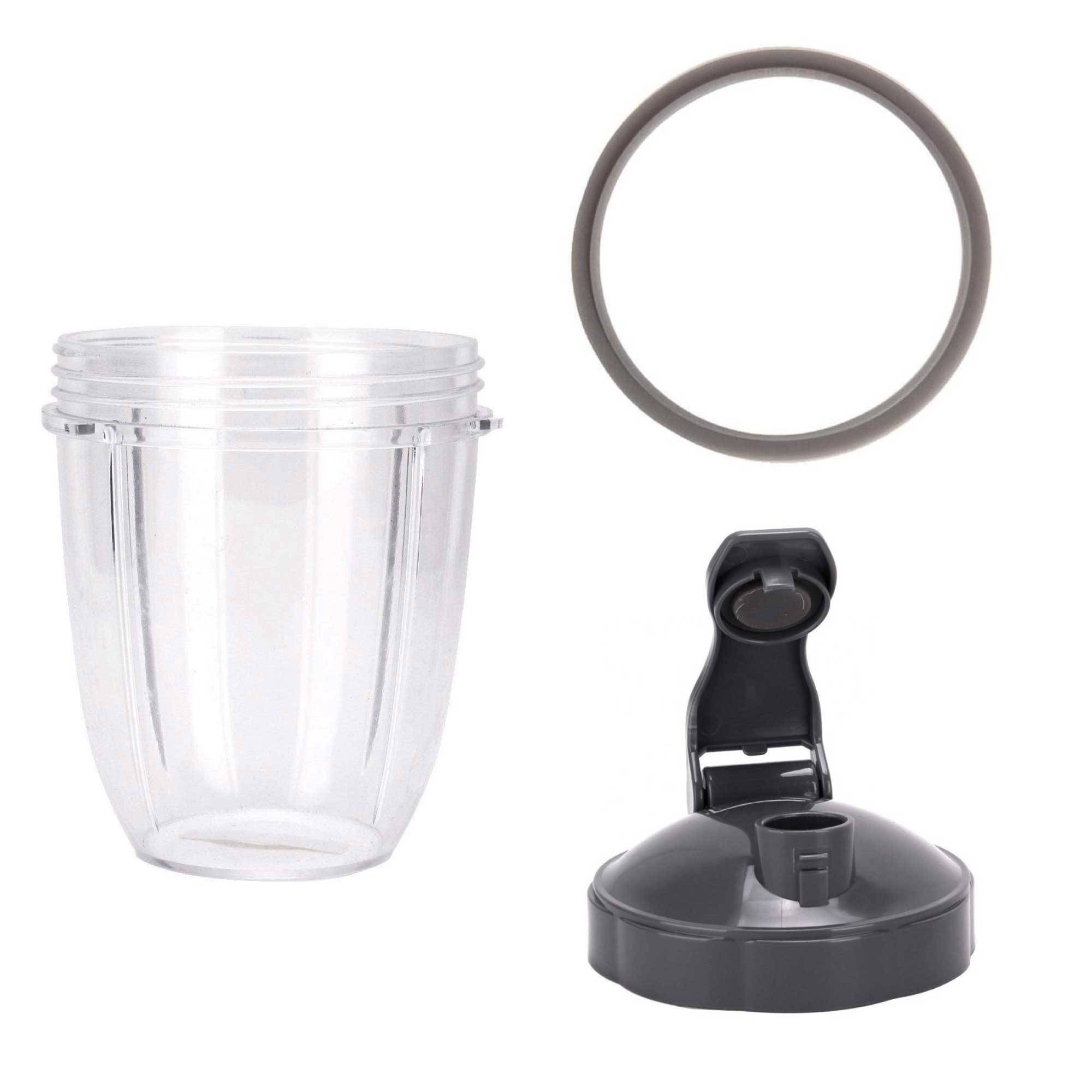 For Nutribullet Short Cup + Fliptop Lid + Grey Seal - For All 900 and 600 Models-0