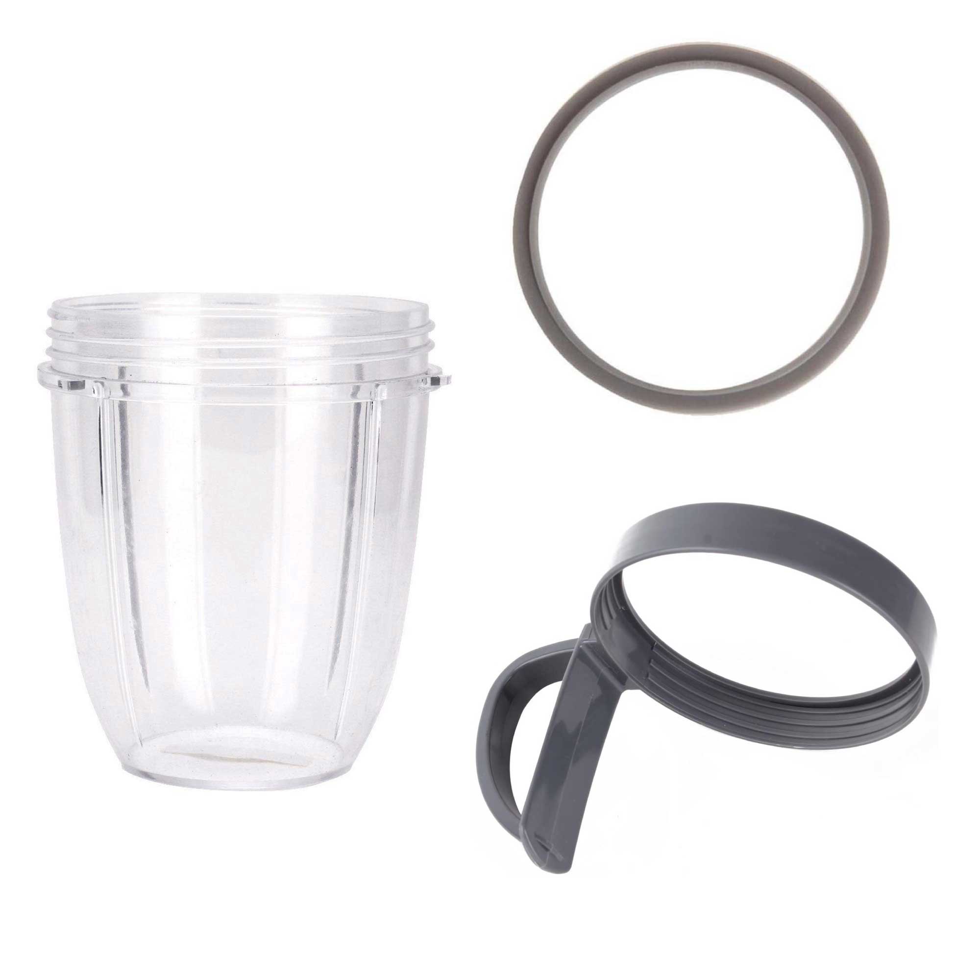 For Nutribullet Short Cup + Handheld Lip Ring + Grey Seal All 900 and 600 Models-0