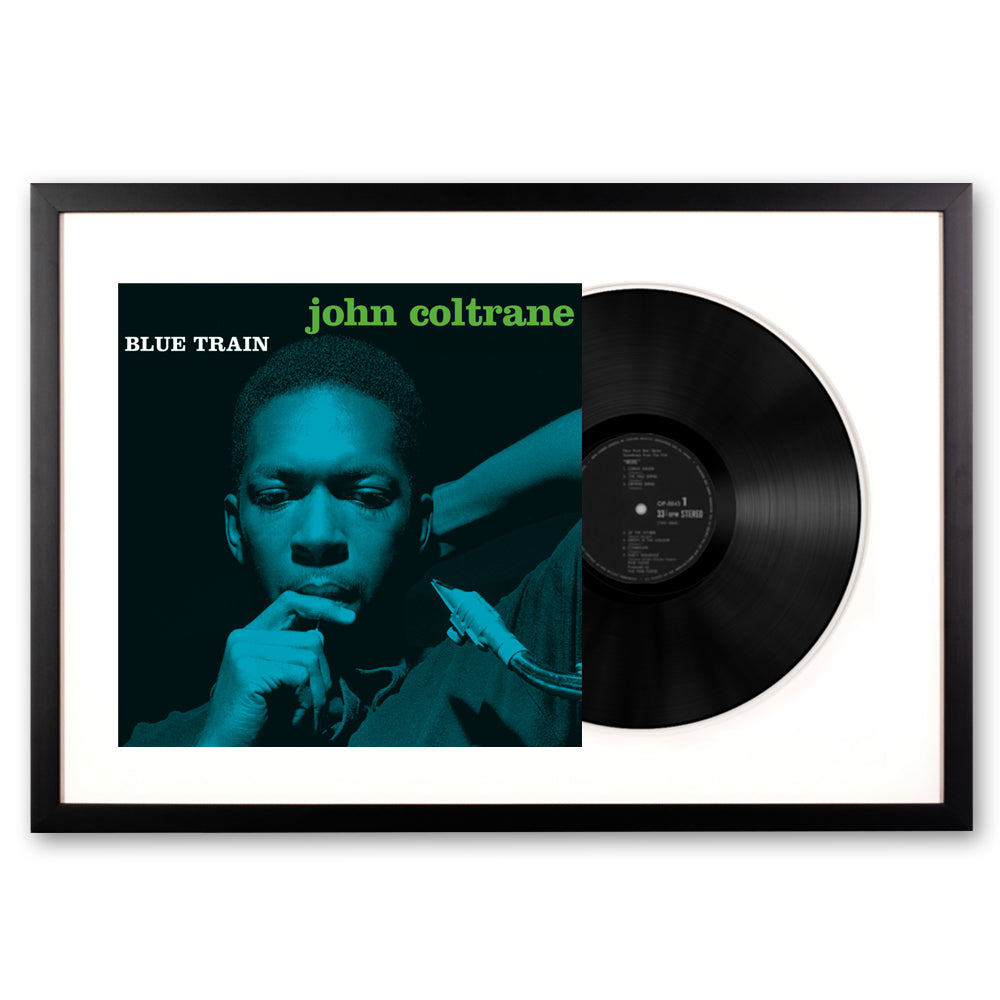 Framed John Coltrane Blue Train Vinyl Album Art-0
