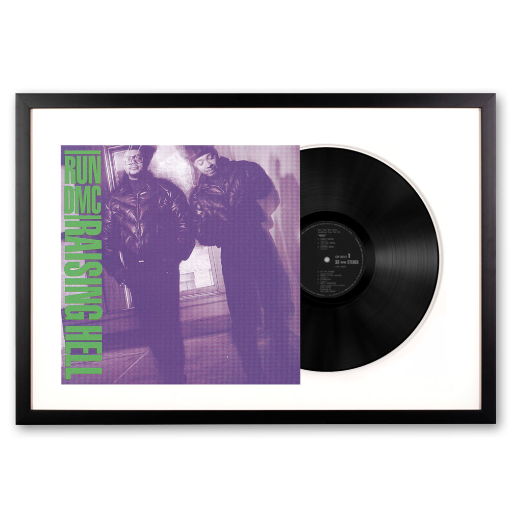 Framed Run DMC Raising Hell Vinyl Album Art-0