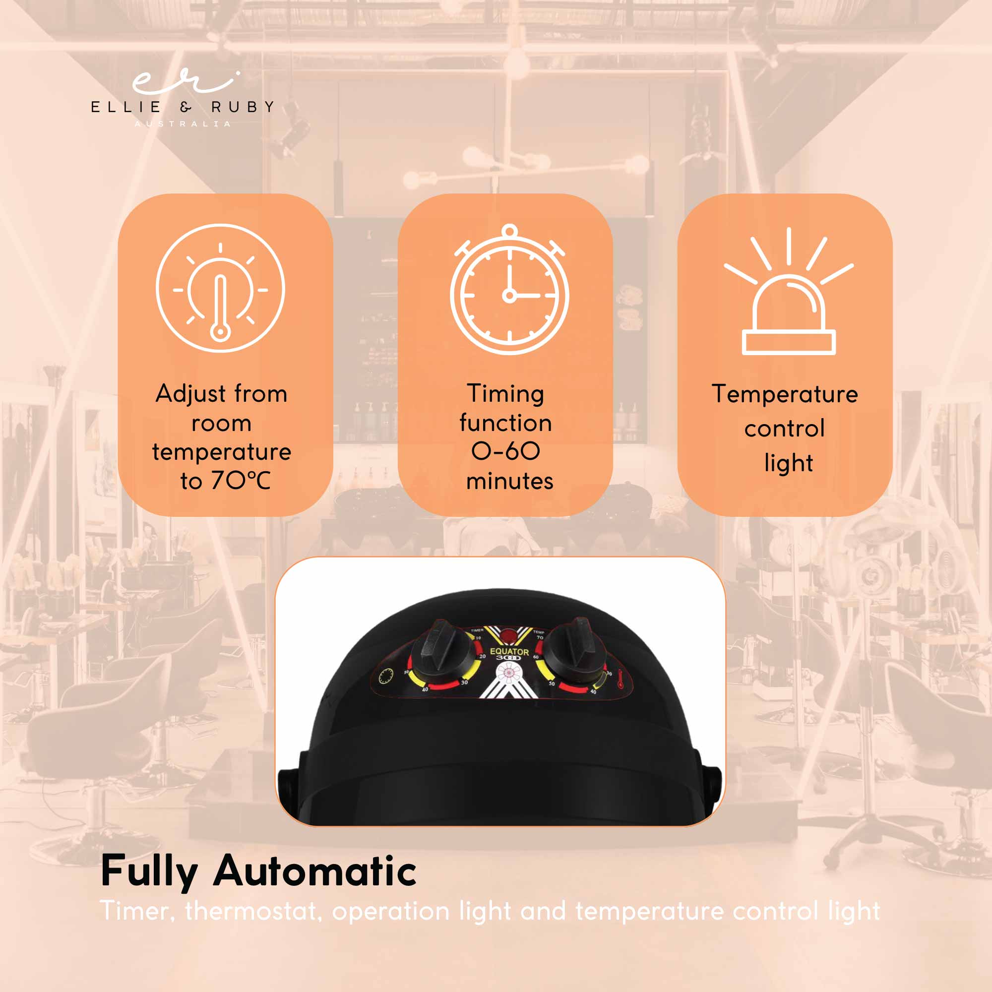 Free Standing Hair Dryer Hood Bonnet Hairdryer Height Adjustable Salon Equipment-4