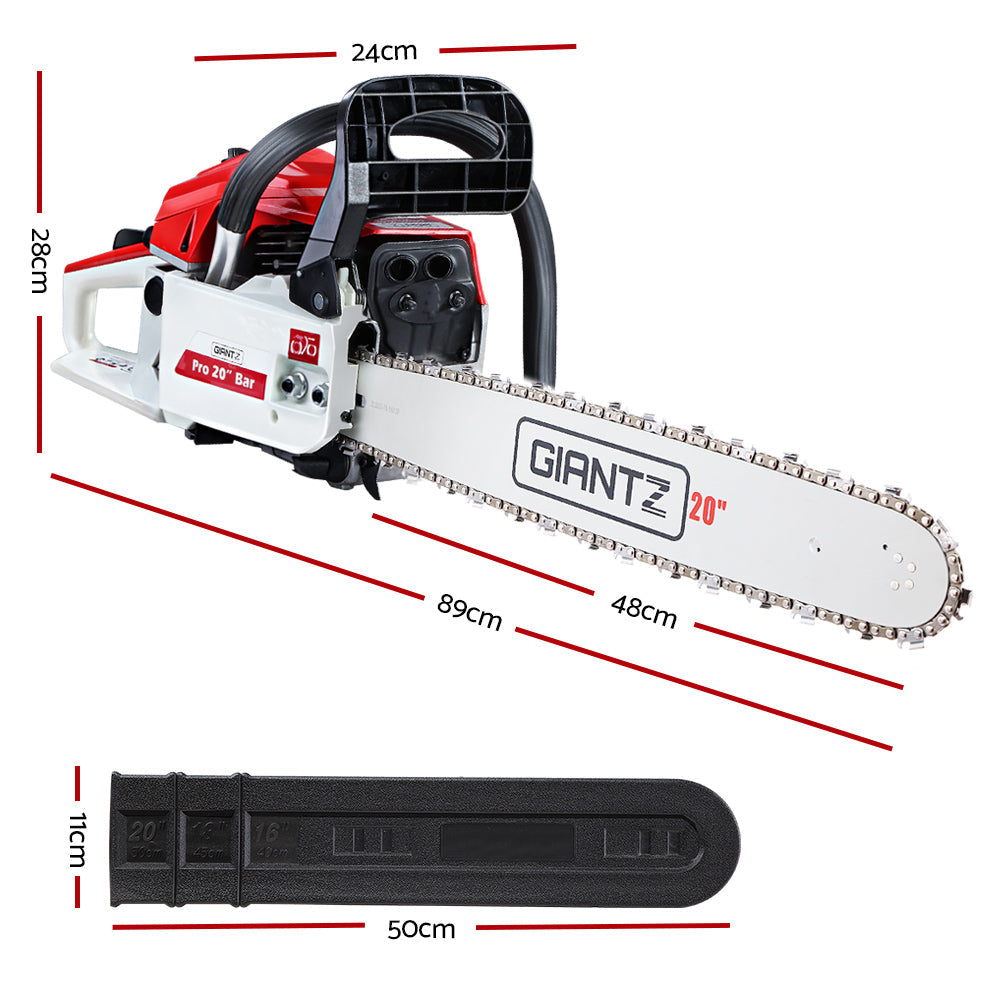 GIANTZ 52CC Petrol Commercial Chainsaw Chain Saw Bar E-Start Pruning-1