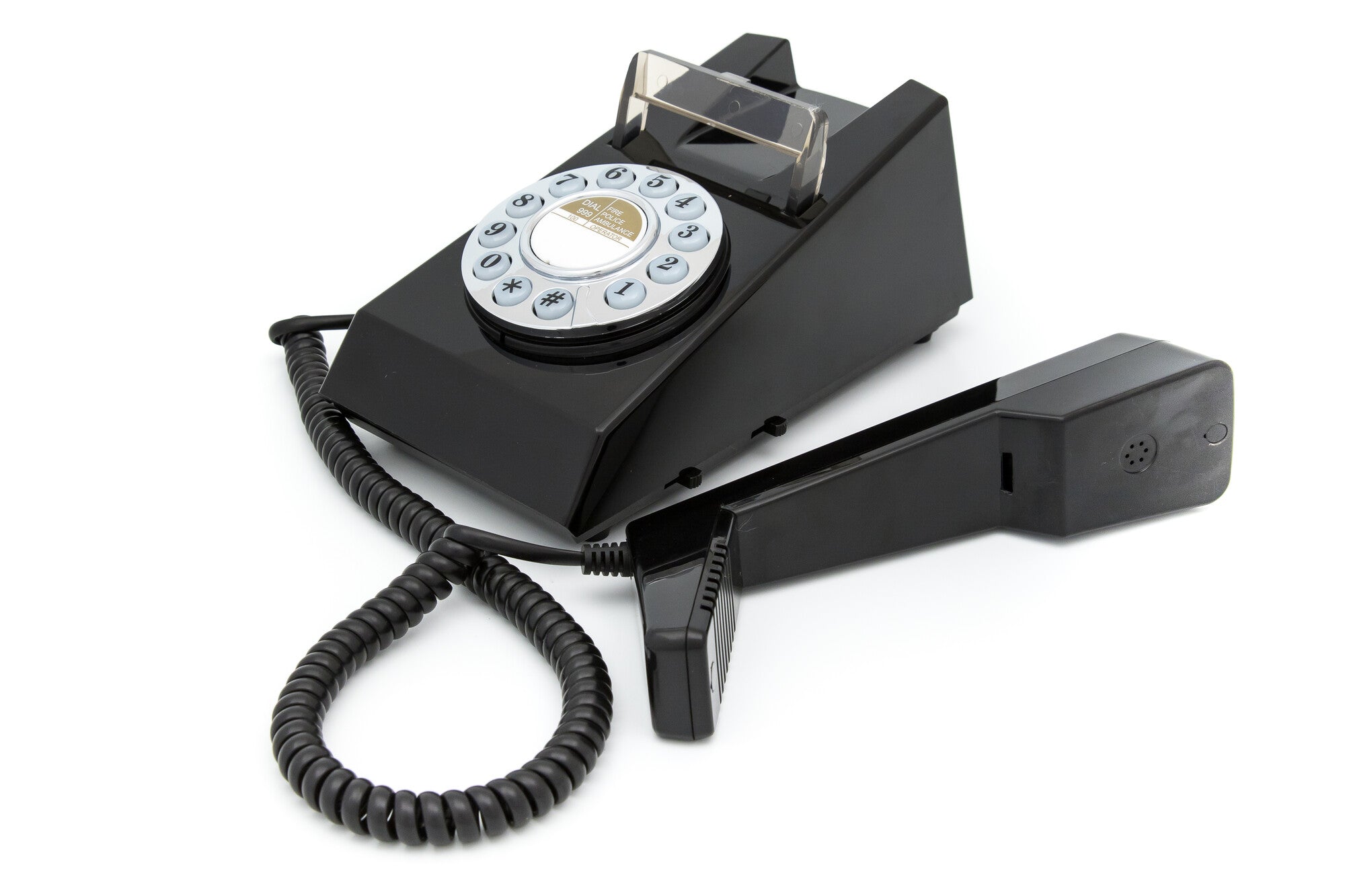 GPO Retro Trim Phone Push Button - Black-2