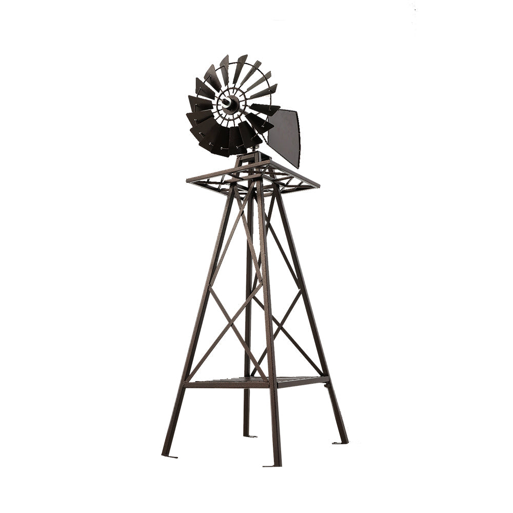 Garden Windmill 160cm Metal Ornaments Outdoor Decor Ornamental Wind Mill-0